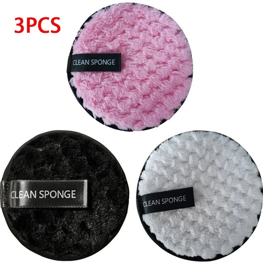 CLEAN SPONGE Reusable Microfiber Makeup Cleansing Face Wipe Cotton Pads