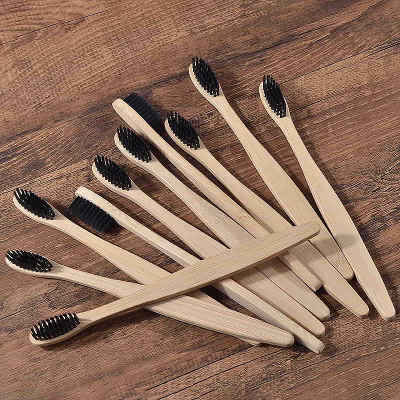 Ensemble de brosses à dents en bambou écologiques BAMBOO WORLD