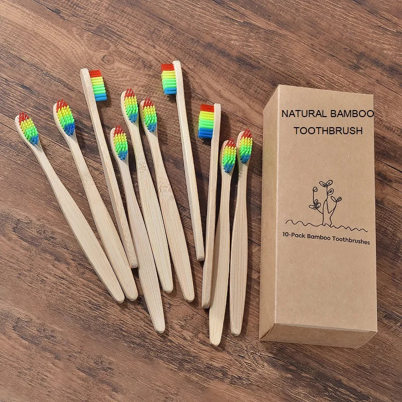 Ensemble de brosses à dents en bambou écologiques BAMBOO WORLD