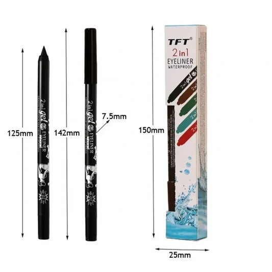 TFT 2-in-1 Long Lasting Waterproof Lip & Gel Eye Liner Pencil