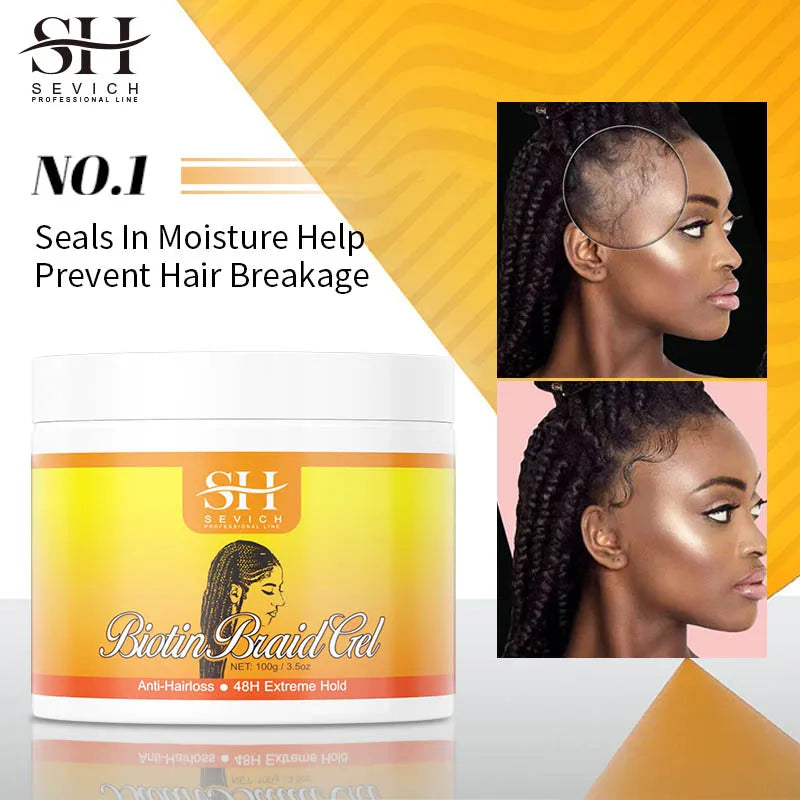 SEVICH Anti Breaking Hair Loss Control Biotin Cream Shaping Braid Styling Gel Wax 100 g
