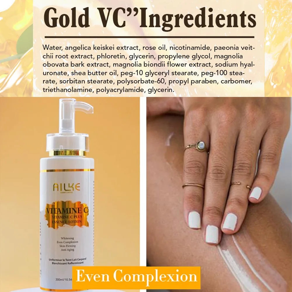 Kit de soins de la peau à la vitamine C AILKE : essentiels éclaircissants et illuminants