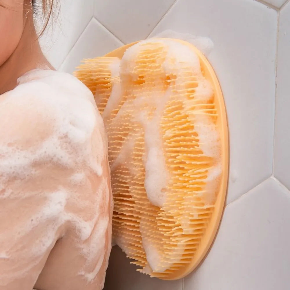 Outil de bain de douche en silicone antidérapant pour le corps entier, exfoliant et grattant, massage du dos