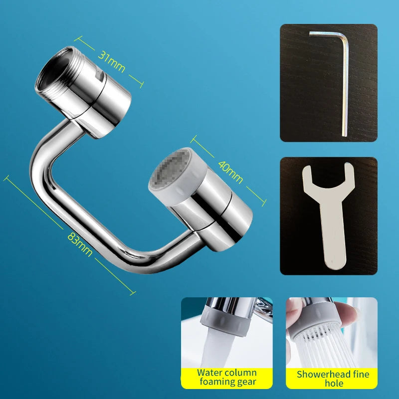 1080 Degree Rotating Faucet Extender with Splash-Proof Filter