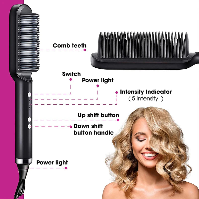 Portable Electric Negative Ion Hair Styling Comb