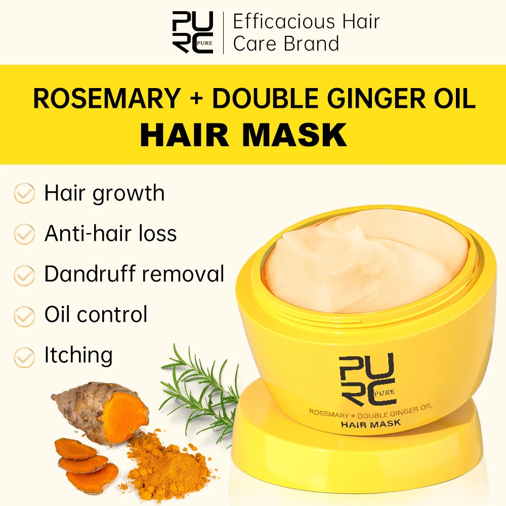 PURC Smoothing Ginger Rosemary Anti Dandruff & Hair Loss Oil Treatment Hair Mask