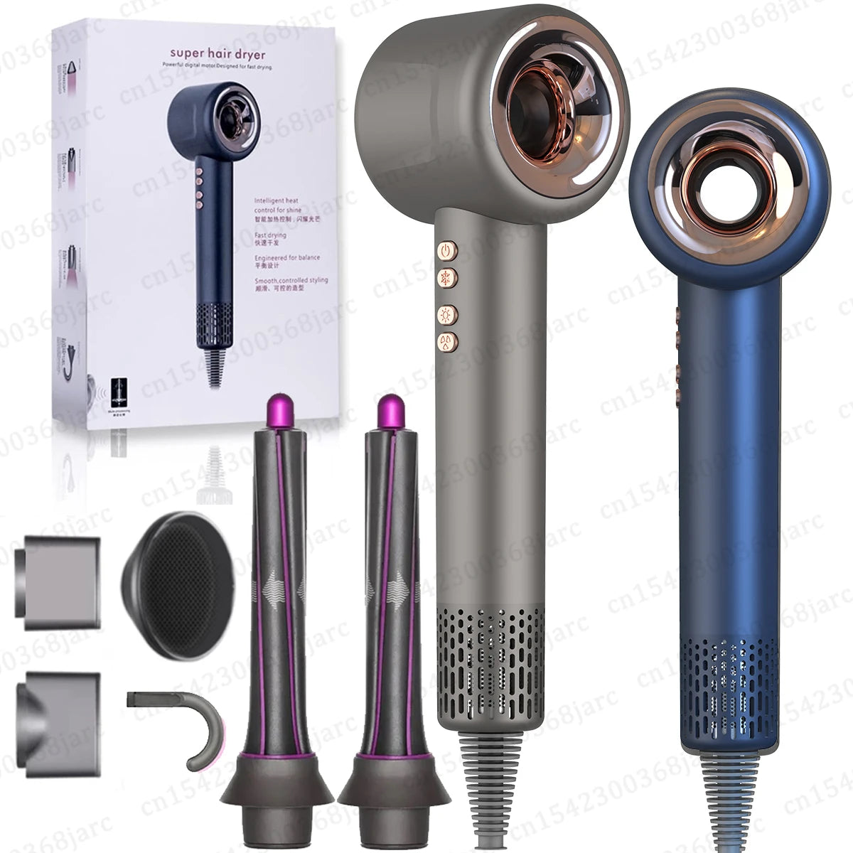 Sèche-cheveux professionnel avec technologie à ions négatifs