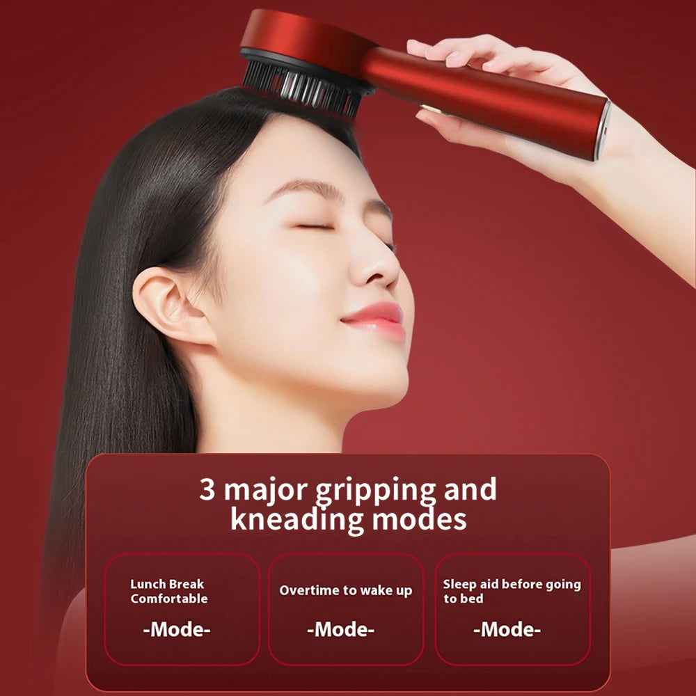 Peigne de massage électrique du cuir chevelu HAILI CARE avec thérapie par lumière rouge