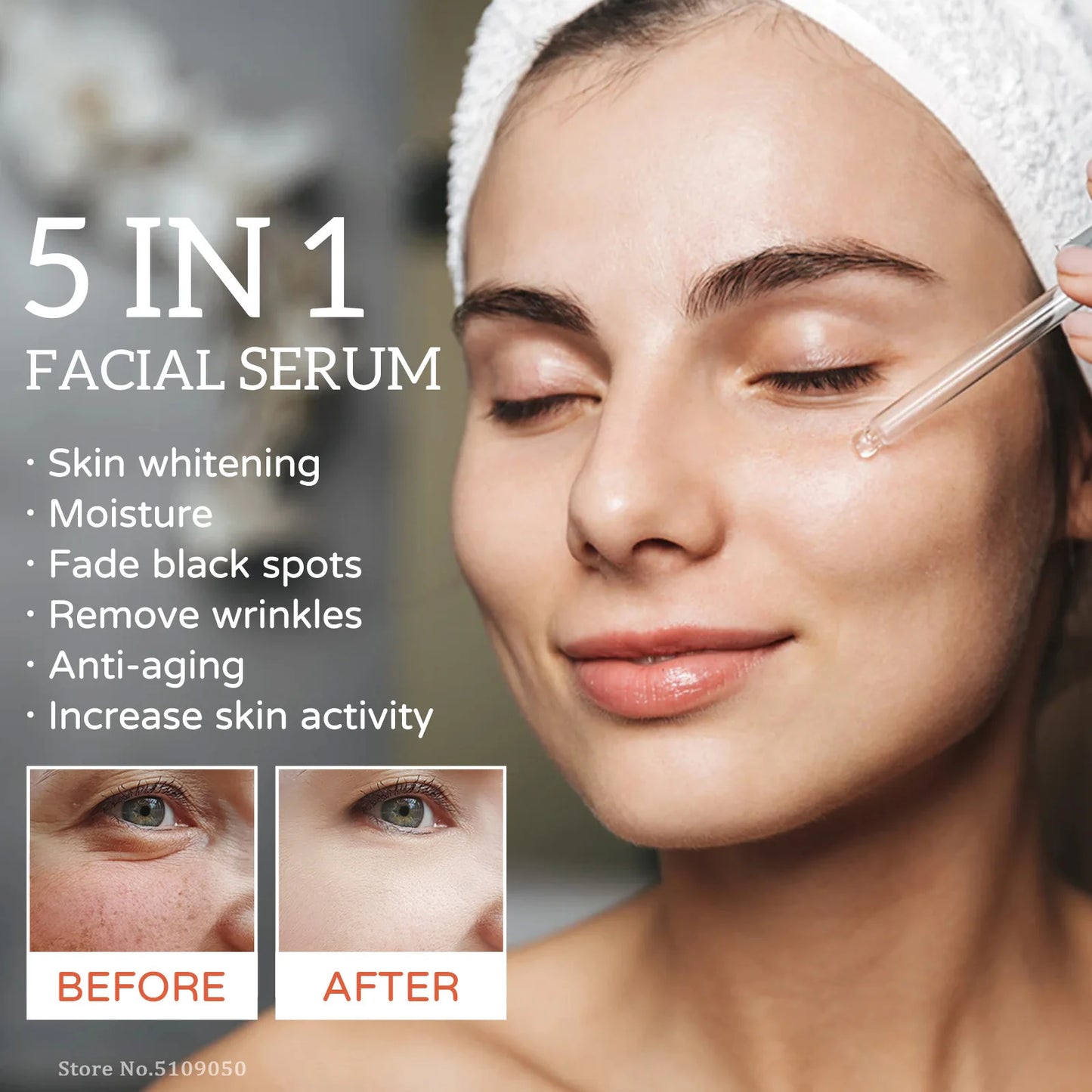 Sérum visage 5 en 1 JAYSUING à l'acide hyaluronique et à la vitamine C