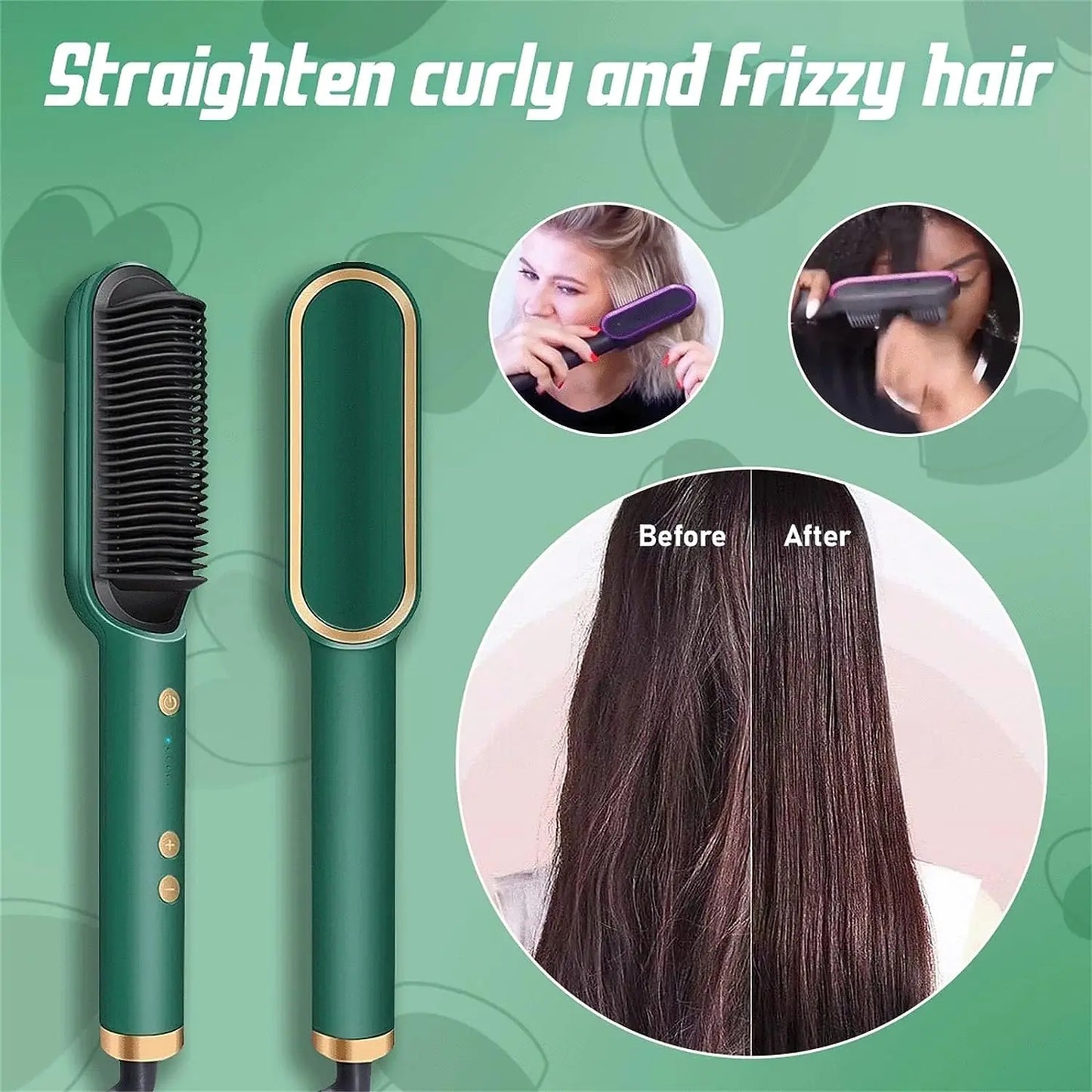 Portable Electric Negative Ion Hair Styling Comb