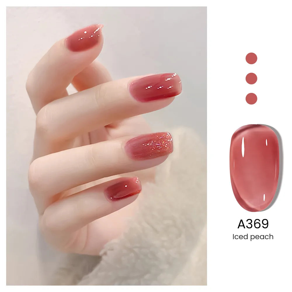MAYCHAO Transparent Nude Jelly Gel Nail Polish