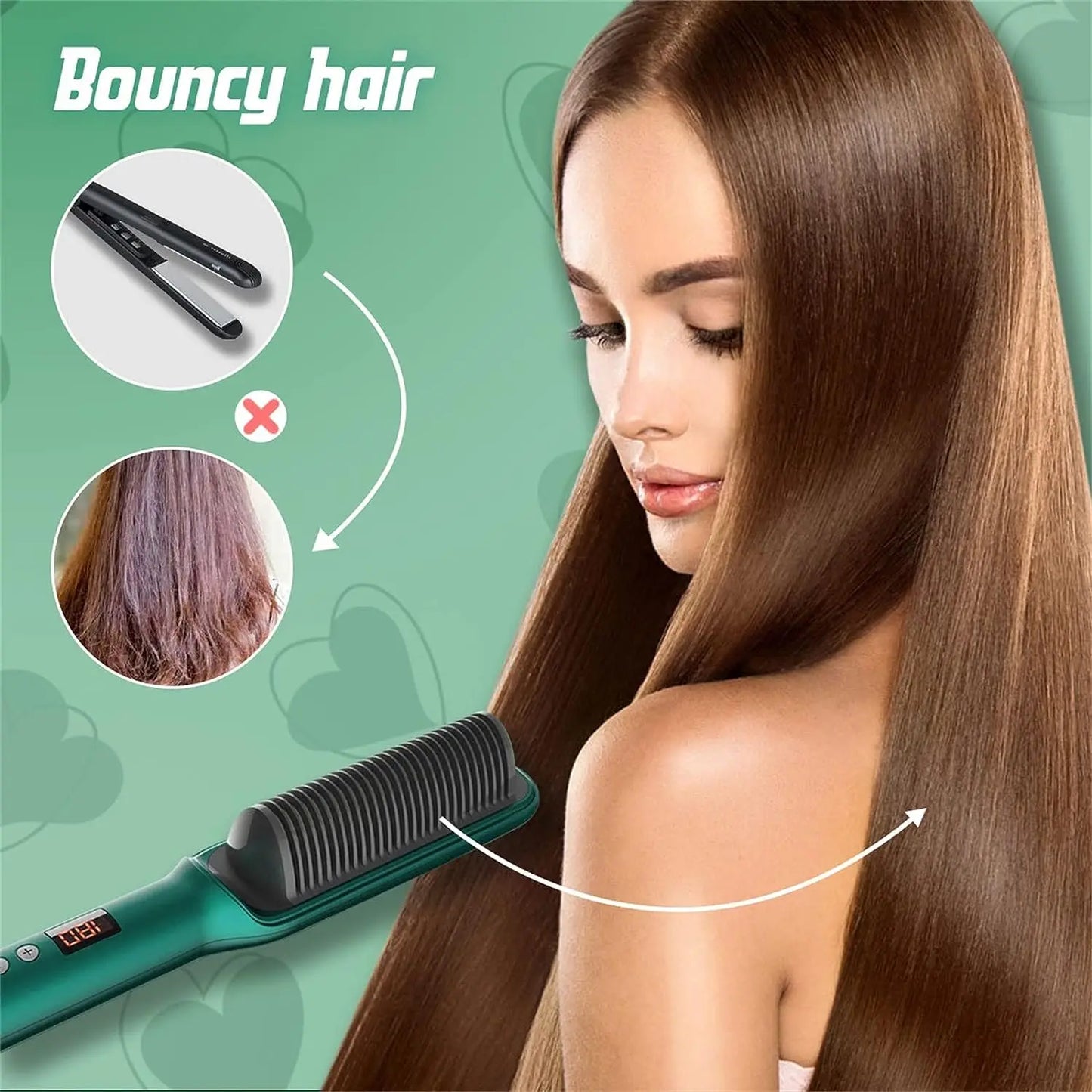 Portable Electric Negative Ion Hair Styling Comb