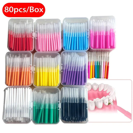 i-Shape Push Pull Interdental Cleaning Between Teeth Oral Care Orthodontic Tooth Floss Brush