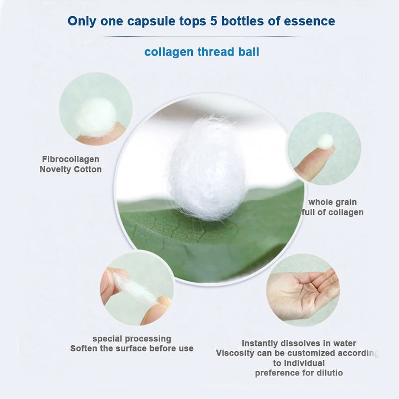 Sérum à billes de collagène et protéines de soie hydrolysées SHENGZIYA - Essence hydratante et liftante