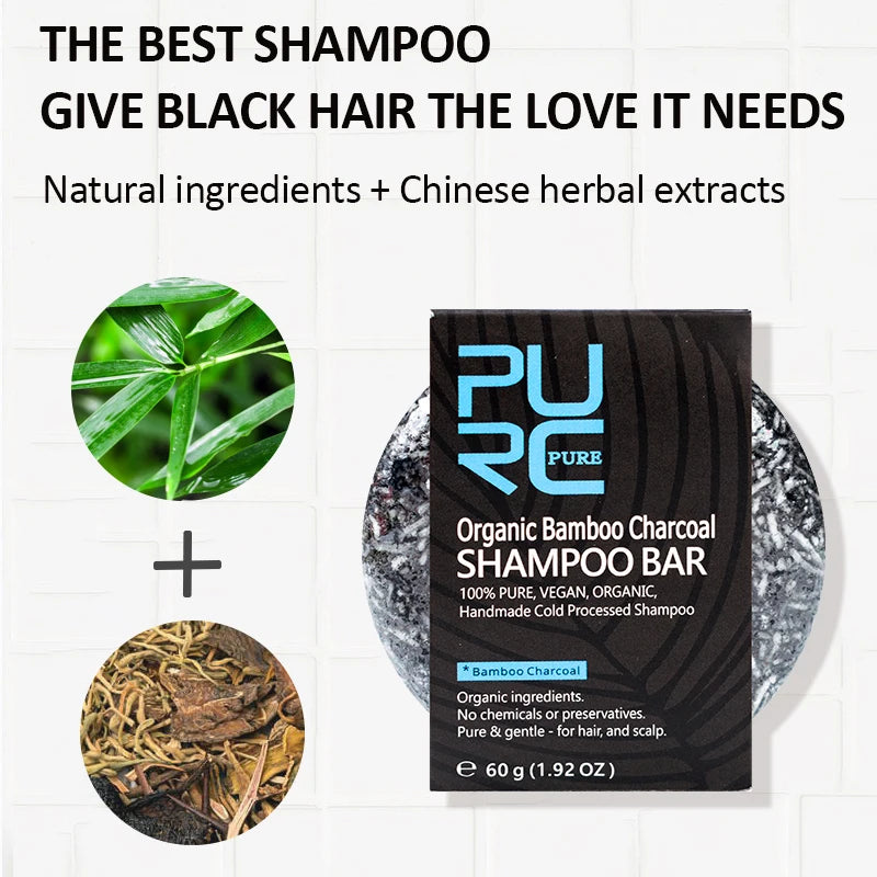 PURC White/Grey Hair Darkening Shampoo Bar
