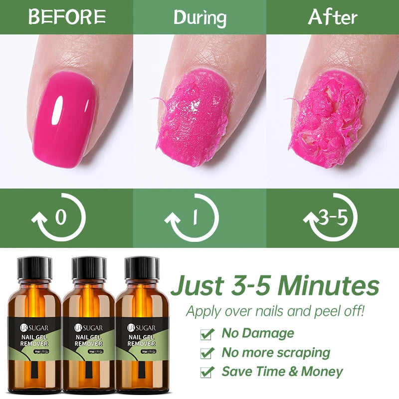UR SUGAR Nail Art Polishes & Quick Glide Effortless Remover Gel