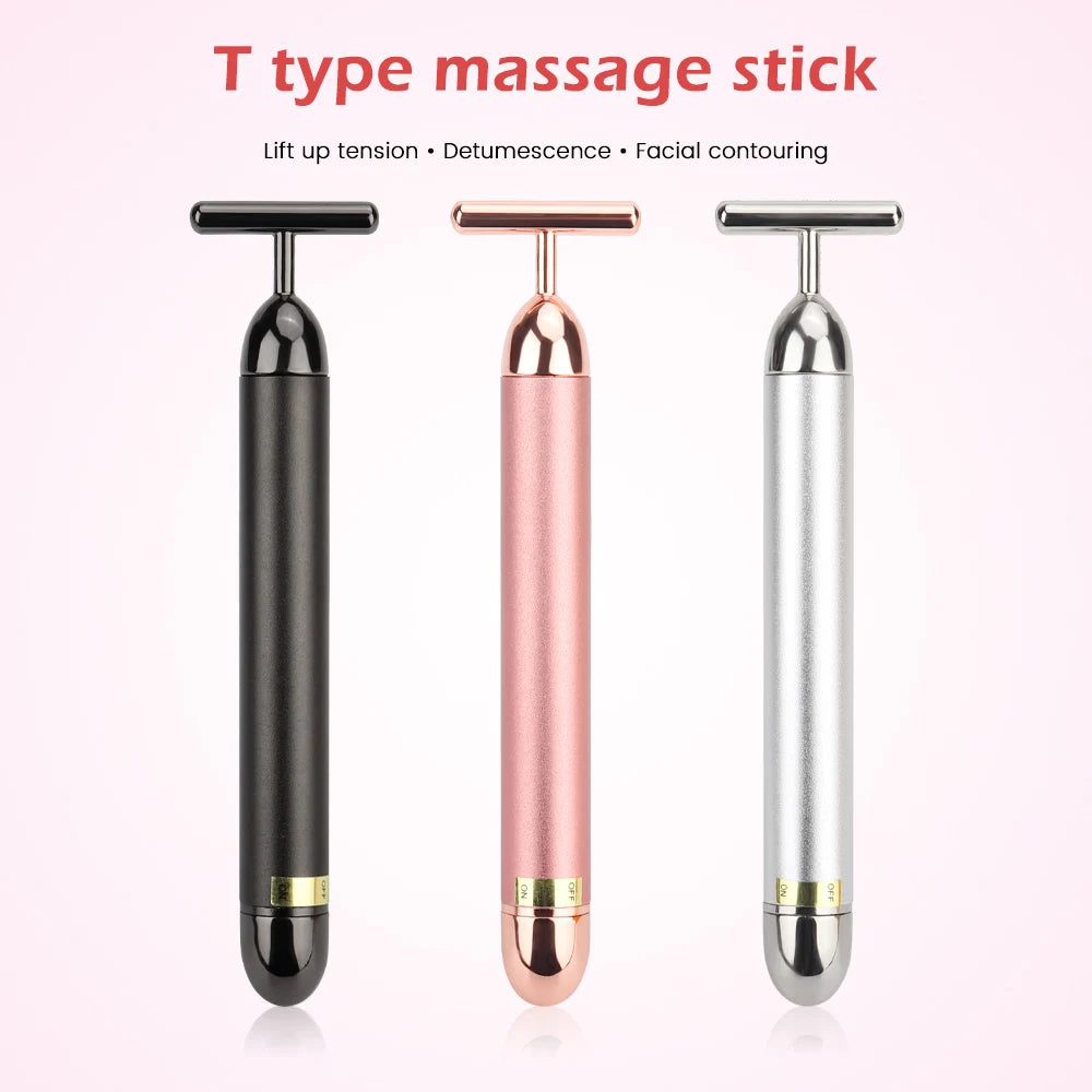 24K Gold Vibrating Facial Massager - Slimming, Lifting, and Wrinkle Ti MORGENFREUDE 24K Gold Vibrating Facial Massager - Slimming, Lifting, and Wrinkle Ti MORGENFREUDE