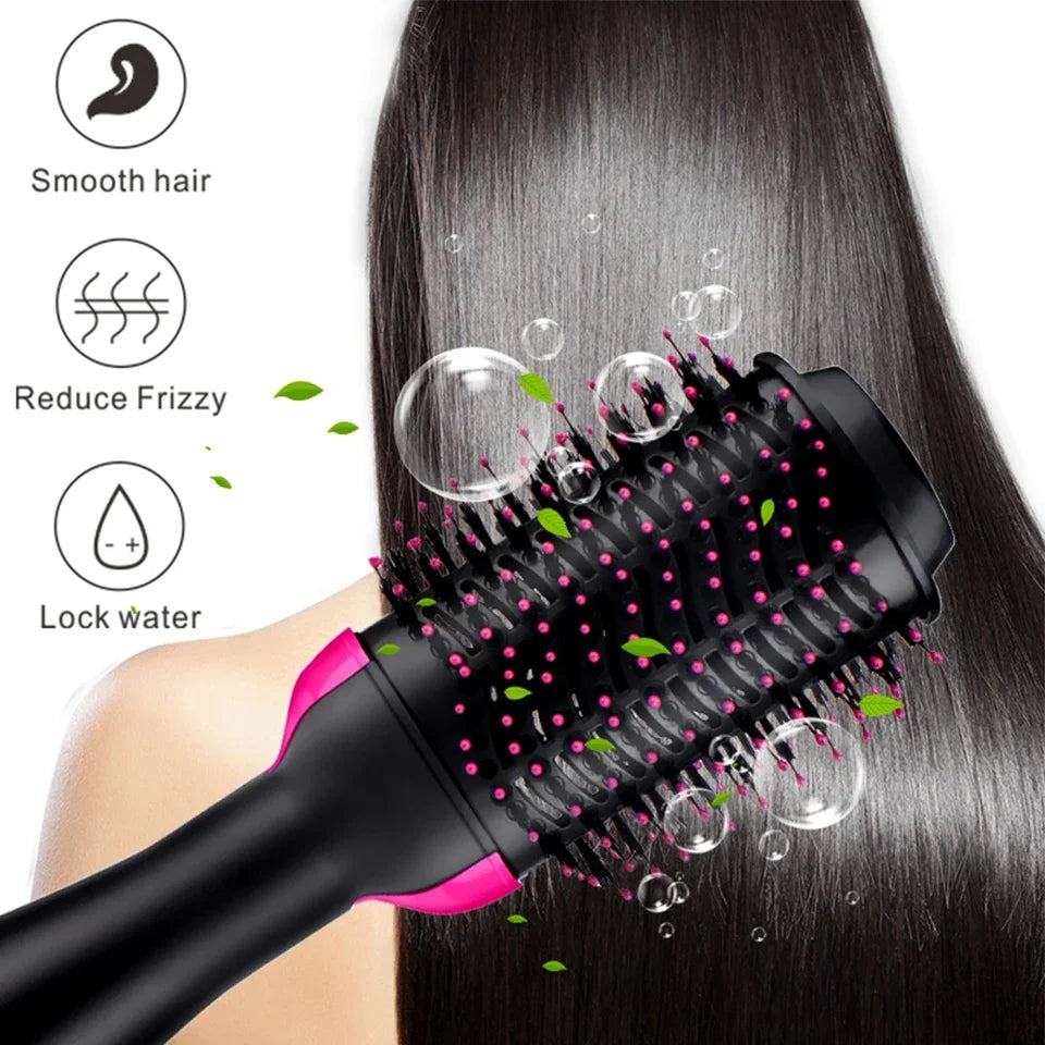 Sèche-cheveux et volumateur One Step - Brosse à air chaud avec technologie à ions négatifs