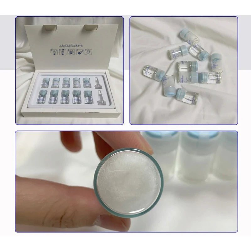 Sérum à billes de collagène et protéines de soie hydrolysées SHENGZIYA - Essence hydratante et liftante