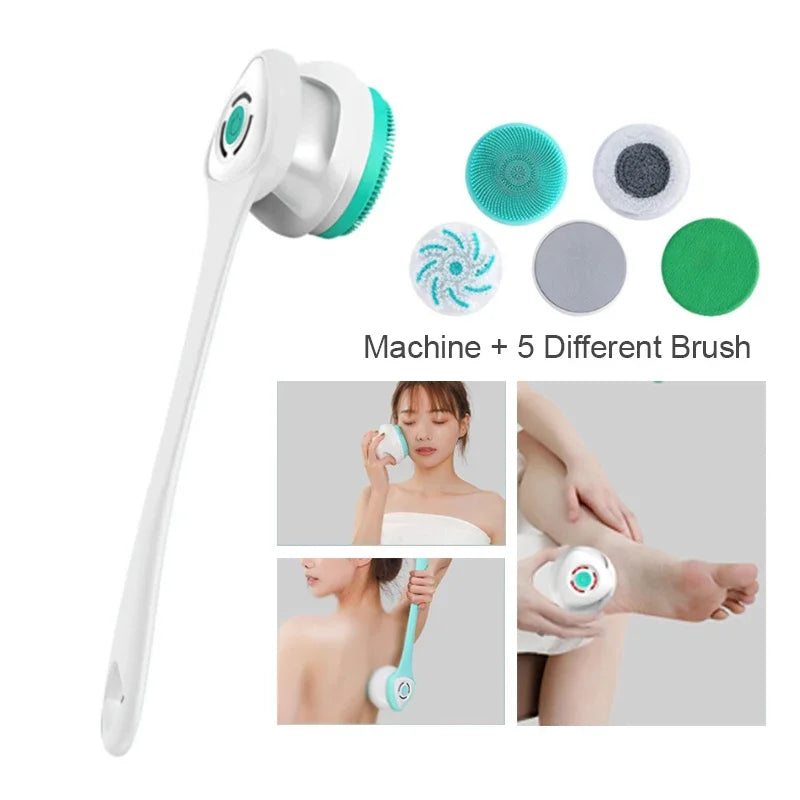 Ensemble de brosses de nettoyage de douche électriques 5 en 1 HAOYUNMA
