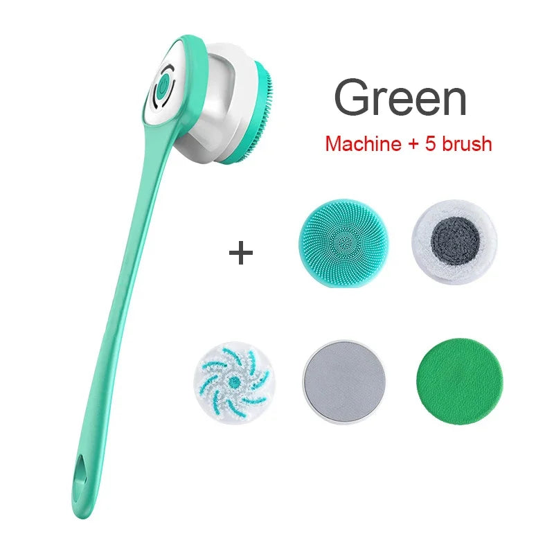 Ensemble de brosses de nettoyage de douche électriques 5 en 1 HAOYUNMA