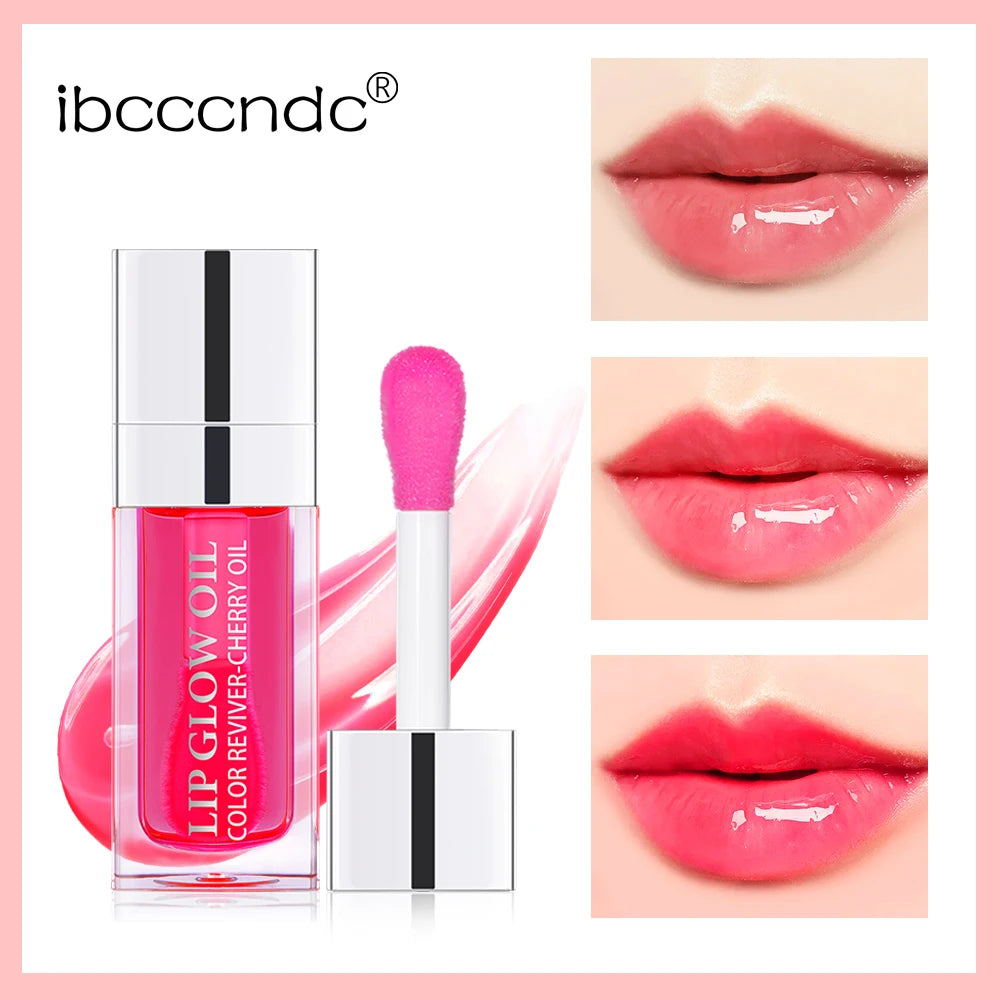 IBCCCNDC Hydrating Lip Glow Oil – Moisturizing & Plumping Tinted Gloss with Cherry Seed Oil (6ml)