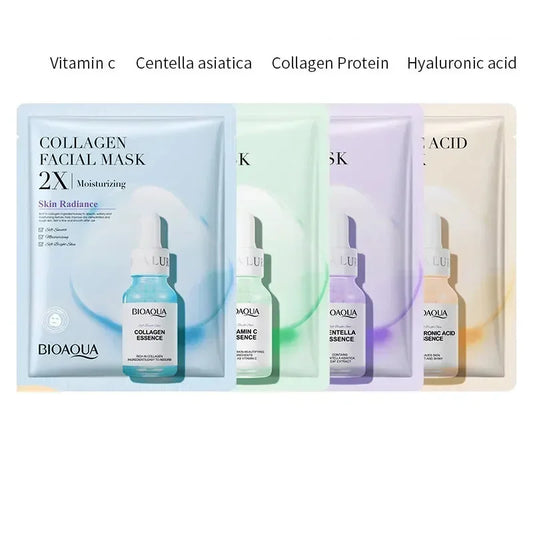 BIOAQUA Refreshing Moisturizing Hyaluronic Collagen Vitamin C Skin Care Facial Masks 20 pcs