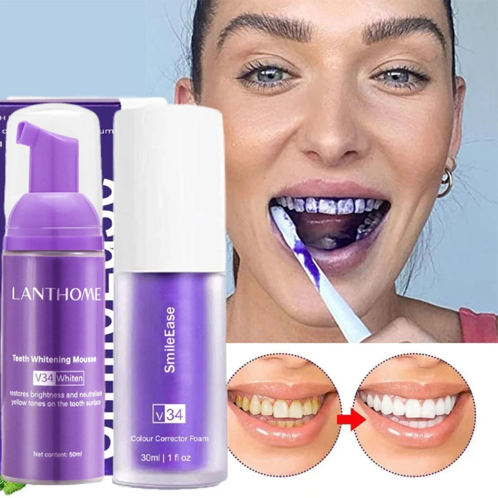 LANTHOME Teeth Whitening Mousse/Foam/Toothpaste