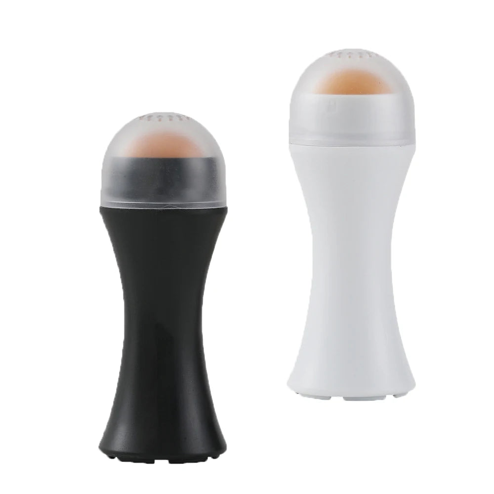 Rouleau absorbant l'huile pour le visage en pierre volcanique naturelle - Bâton de nettoyage des pores et de contrôle de l'huile