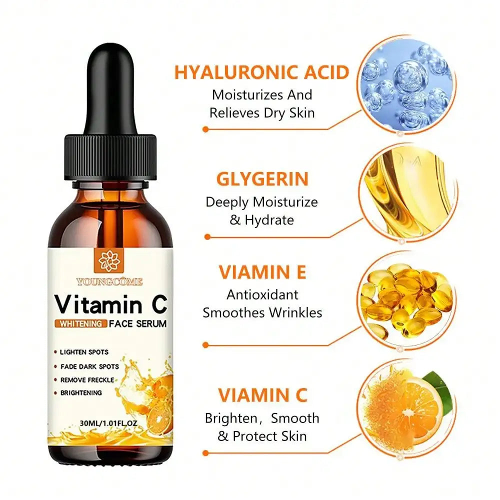 YOUNGCOME Vitamin C Hyaluronic Acid Dark Spot Remover Moist Repair Anti Ageing Face Essence 30 ml