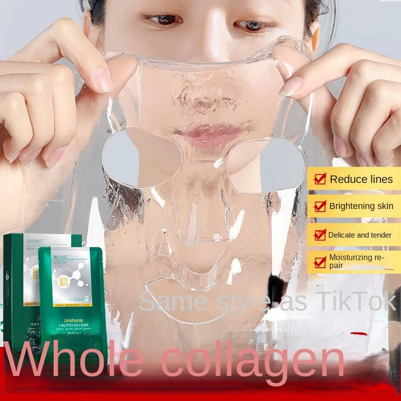Masque facial à la gelée de cristal de collagène aux algues JINSHANE 5 pièces