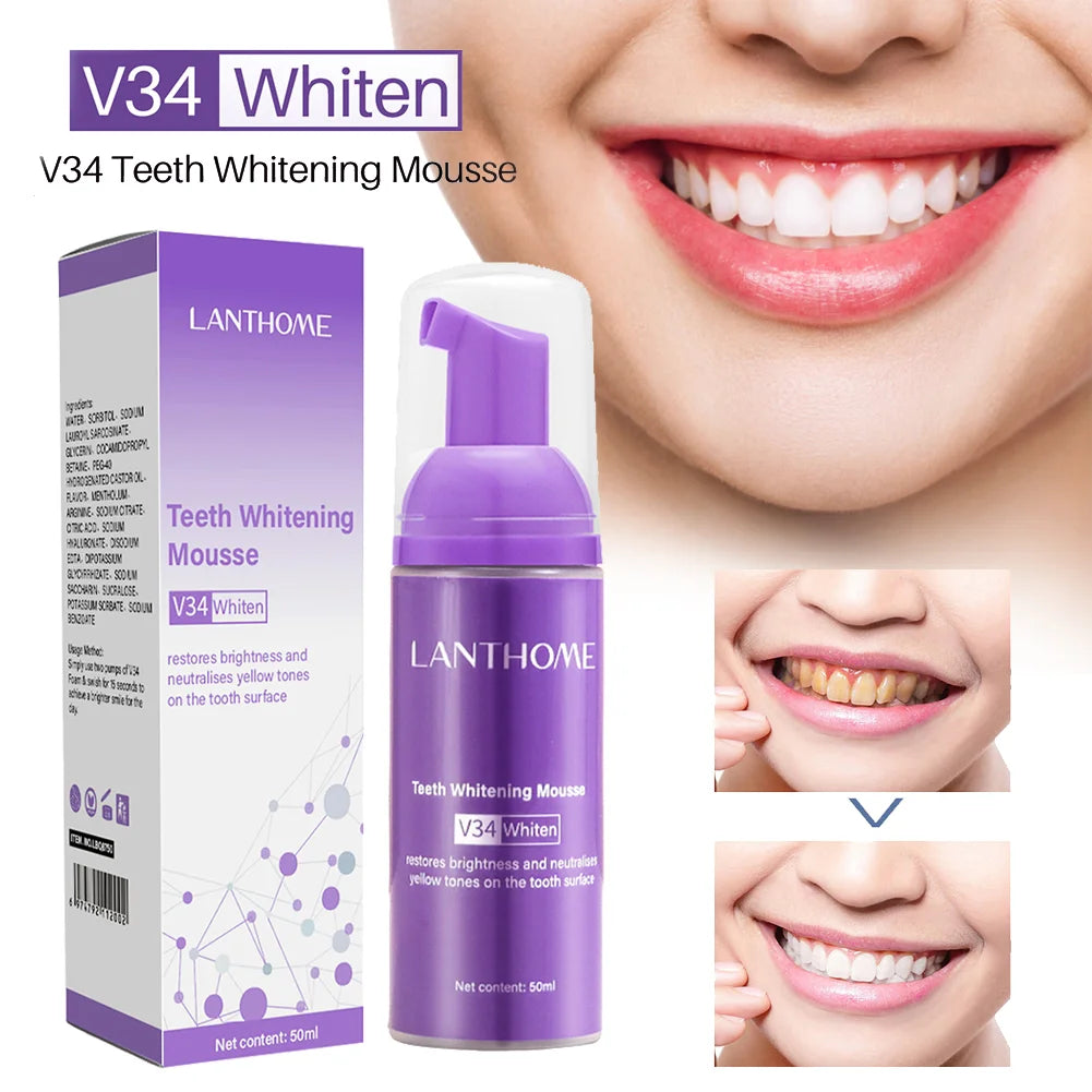 LANTHOME Teeth Whitening Mousse/Foam/Toothpaste