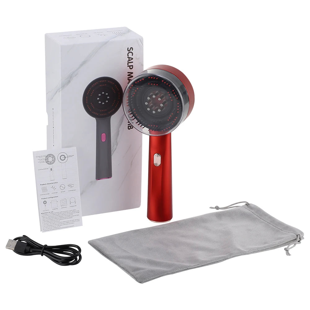 Peigne de massage électrique du cuir chevelu HAILI CARE avec thérapie par lumière rouge