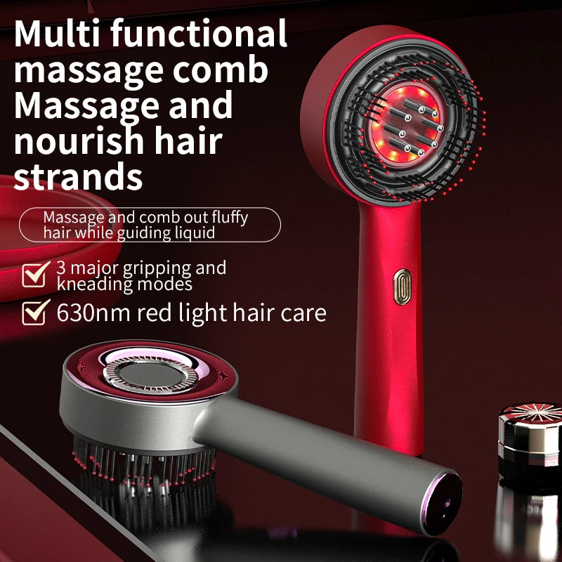 Peigne de massage électrique du cuir chevelu HAILI CARE avec thérapie par lumière rouge
