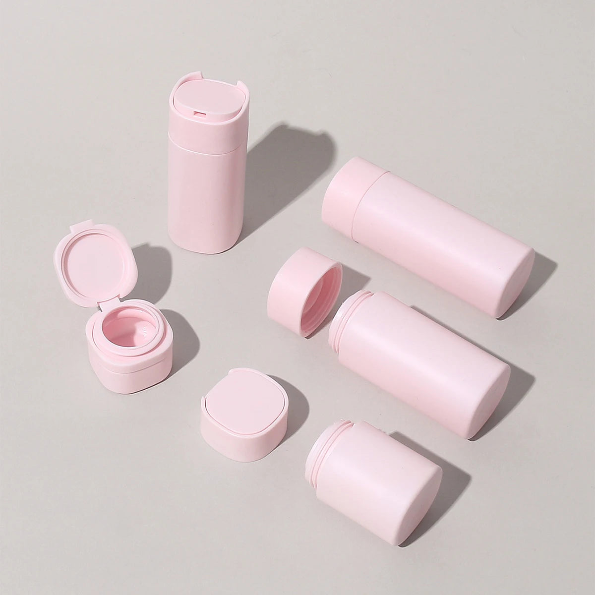 5-Piece Portable Soft Touch Travel Dispenser Set for Skincare Essentials