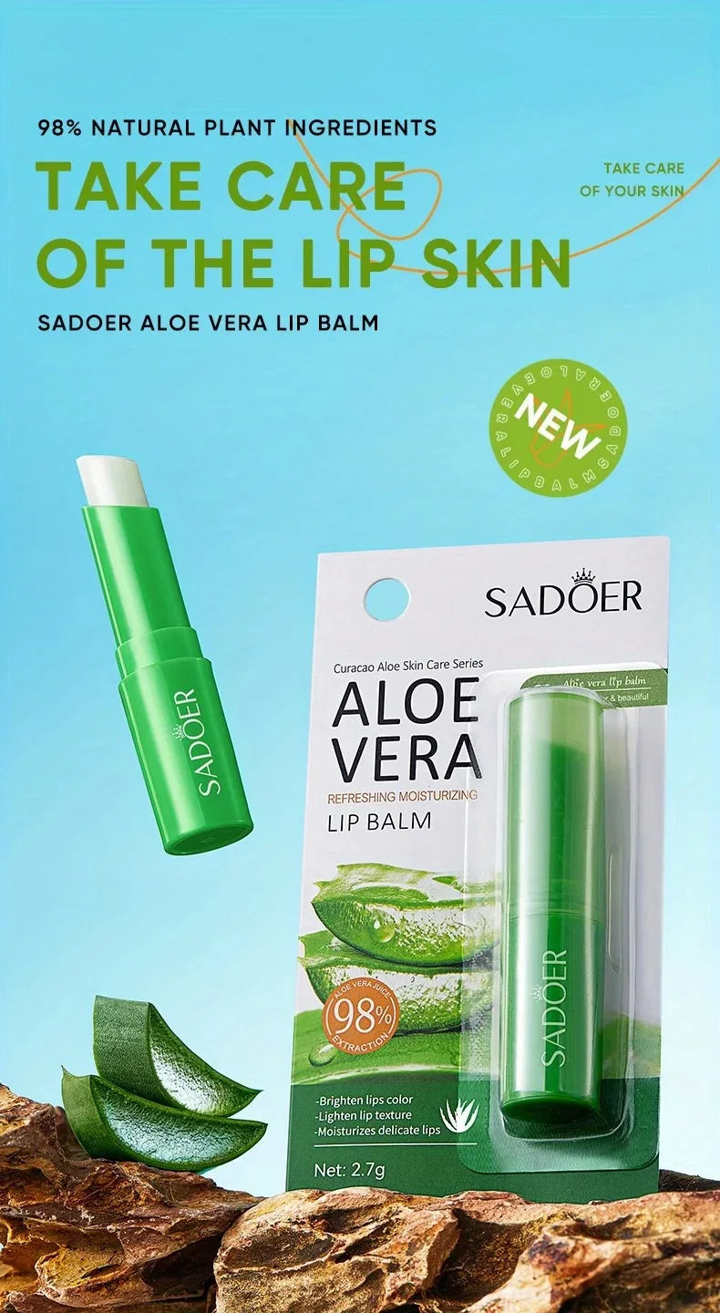SADOER Aloe Lip Balm – Nourishing, Moisturizing & Lip Repair Stick
