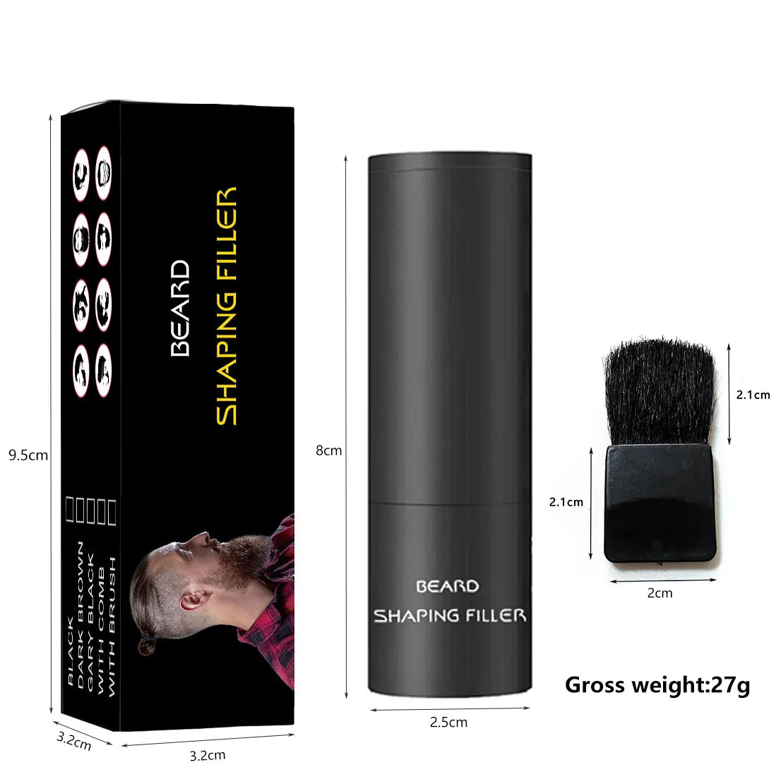 Crayon de remplissage pour barbe et moustache