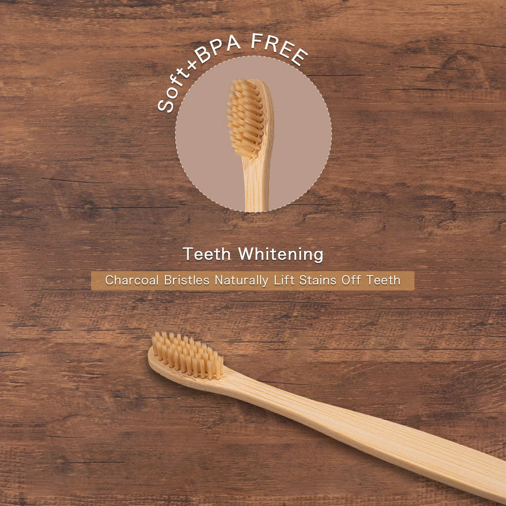Ensemble de brosses à dents en bambou écologiques BAMBOO WORLD