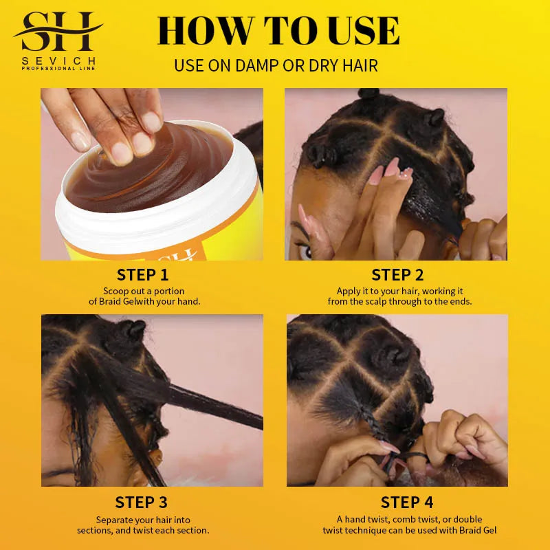 SEVICH Anti Breaking Hair Loss Control Biotin Cream Shaping Braid Styling Gel Wax 100 g