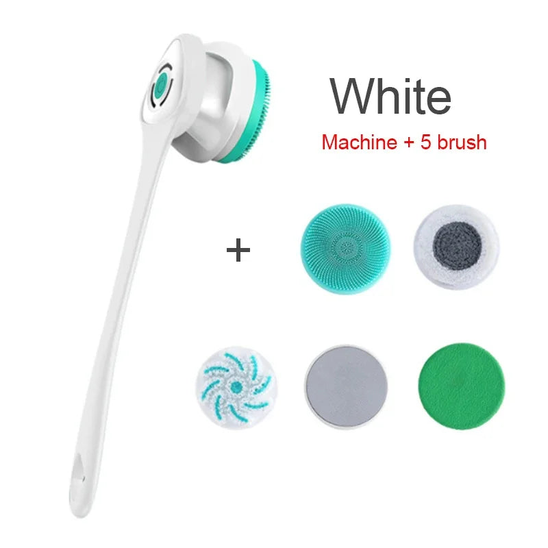 Ensemble de brosses de nettoyage de douche électriques 5 en 1 HAOYUNMA