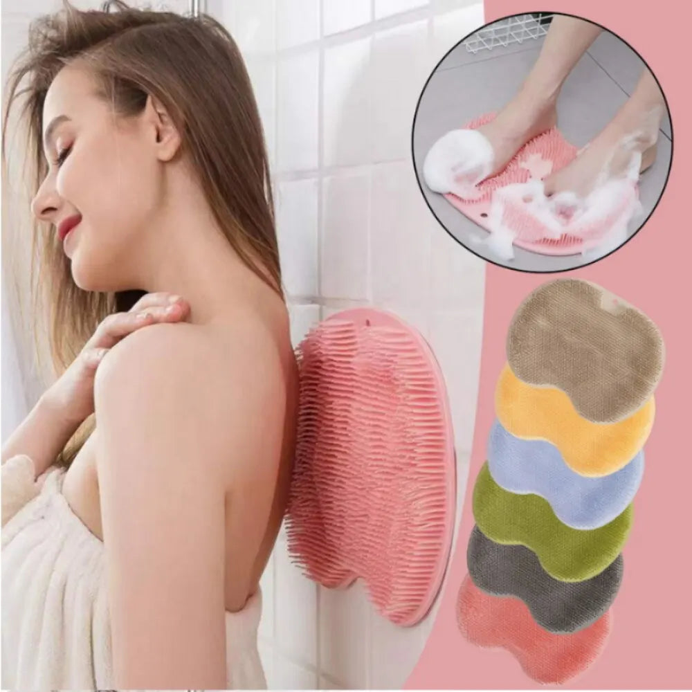 Outil de bain de douche en silicone antidérapant pour le corps entier, exfoliant et grattant, massage du dos