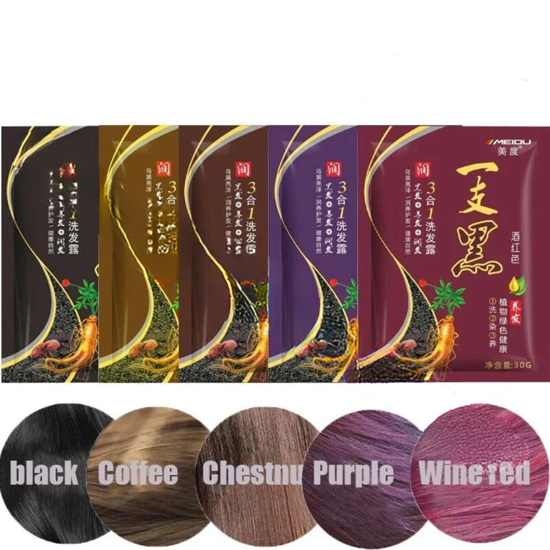 MEIDU Nourishing Long Lasting Permanent Natural Plant Hair Dye Shampoo
