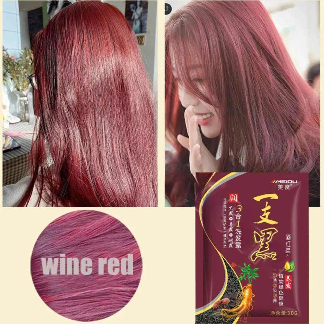 MEIDU Nourishing Long Lasting Permanent Natural Plant Hair Dye Shampoo