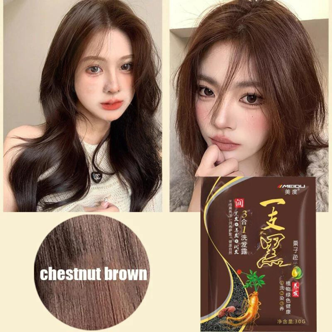 MEIDU Nourishing Long Lasting Permanent Natural Plant Hair Dye Shampoo