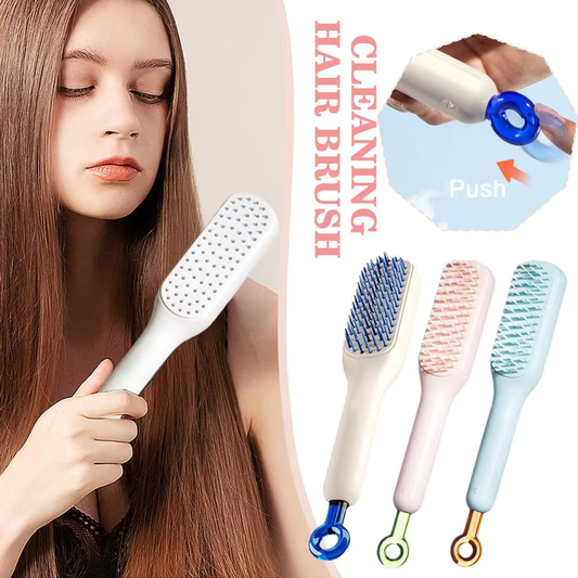 Retractable Self-Cleaning Hair Brush