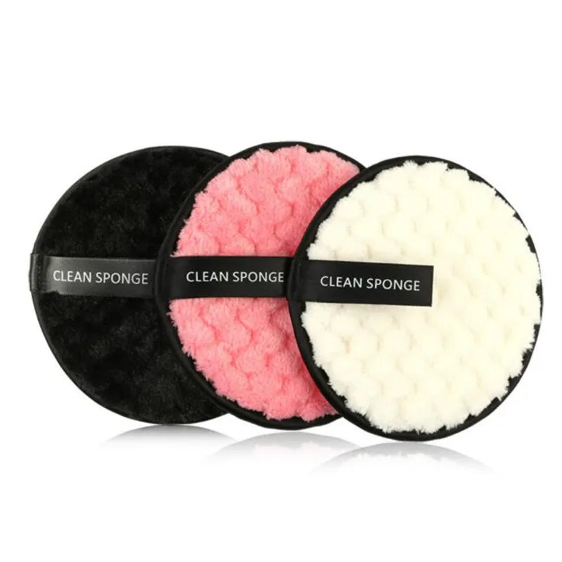 CLEAN SPONGE Reusable Microfiber Makeup Cleansing Face Wipe Cotton Pads