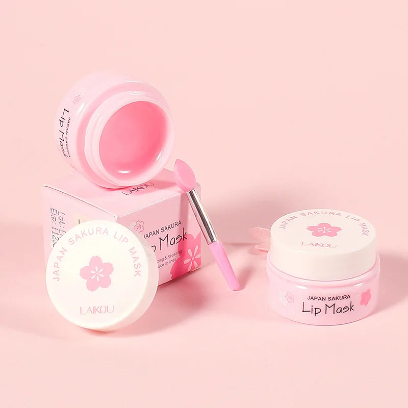 LAIKOU Cherry Blossom Lip Serum Mask - Intensive Care for Soft, Luscious Lips