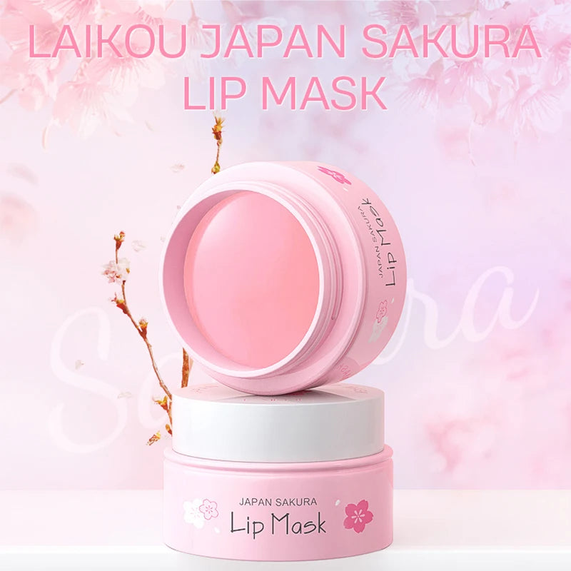 LAIKOU Cherry Blossom Lip Serum Mask - Intensive Care for Soft, Luscious Lips