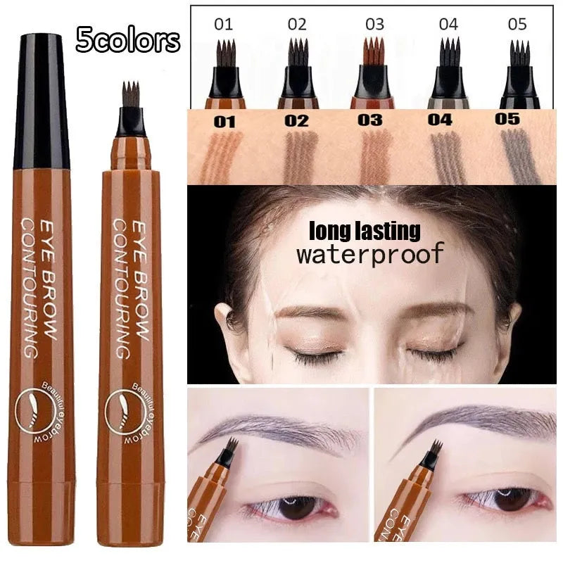 SUAKE Flüssiger Augenbrauenstift mit natürlichem Look und Anti-Wischeffekt, 5 Farben