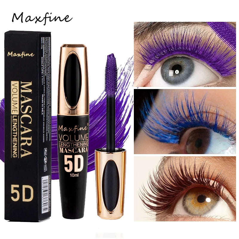 MAXFINE 5D Silk Mascara - Waterproof, Long-Lasting Volume and Length